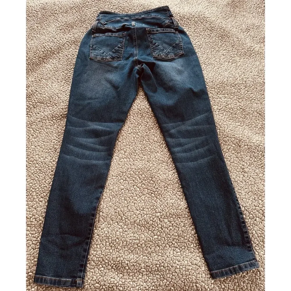 Venus High Waist Double Button Zip Skinny Leg Stretch Jeans Women’s Sz 6